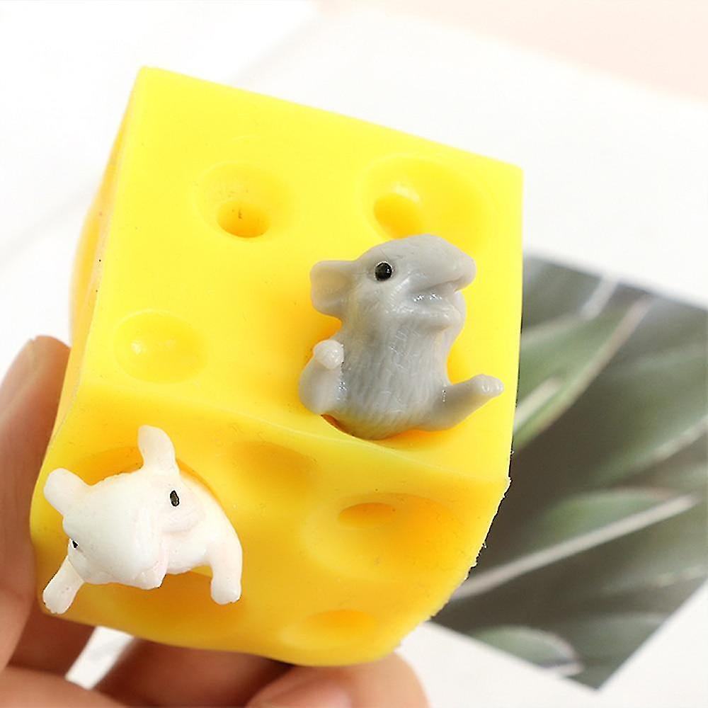 Foto 4 pulgar | Figuras Aplastables De Ratón Y Queso De Juguete Para Descompresión - Venta Internacional.