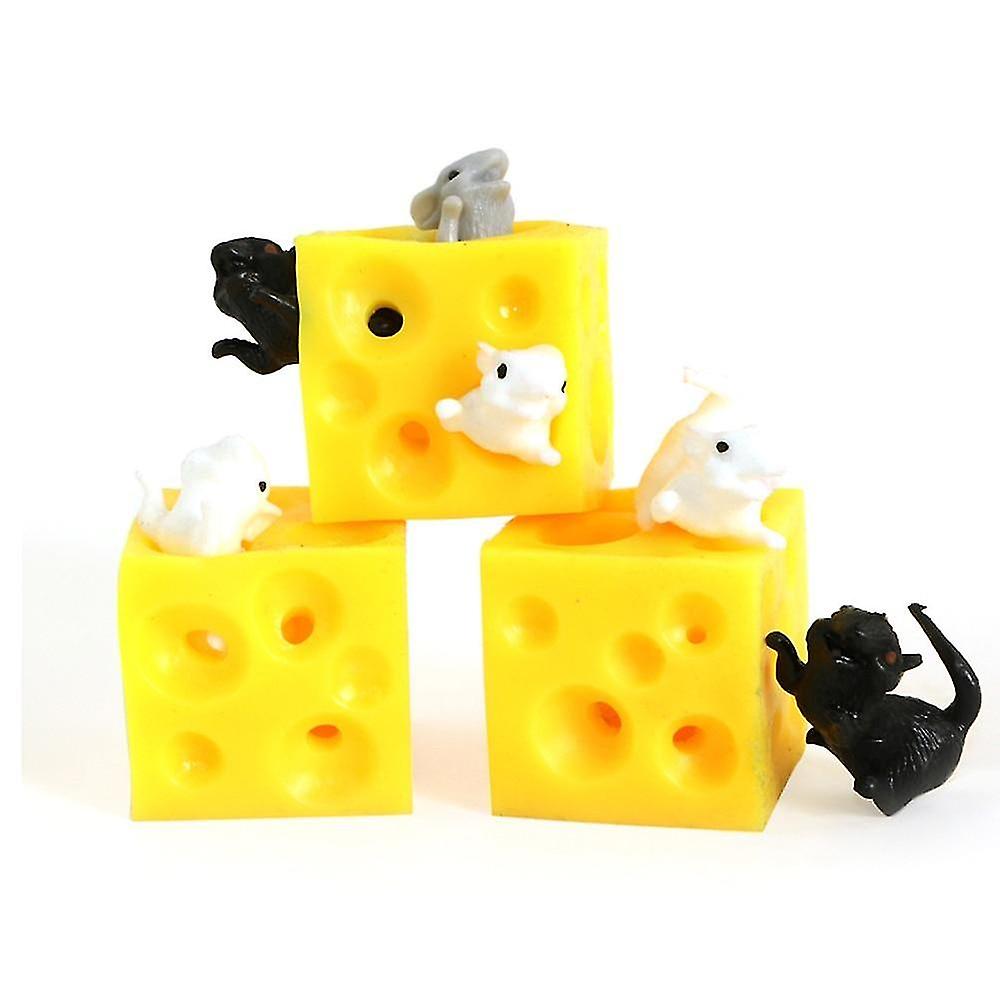 Foto 5 pulgar | Figuras Aplastables De Ratón Y Queso De Juguete Para Descompresión - Venta Internacional.