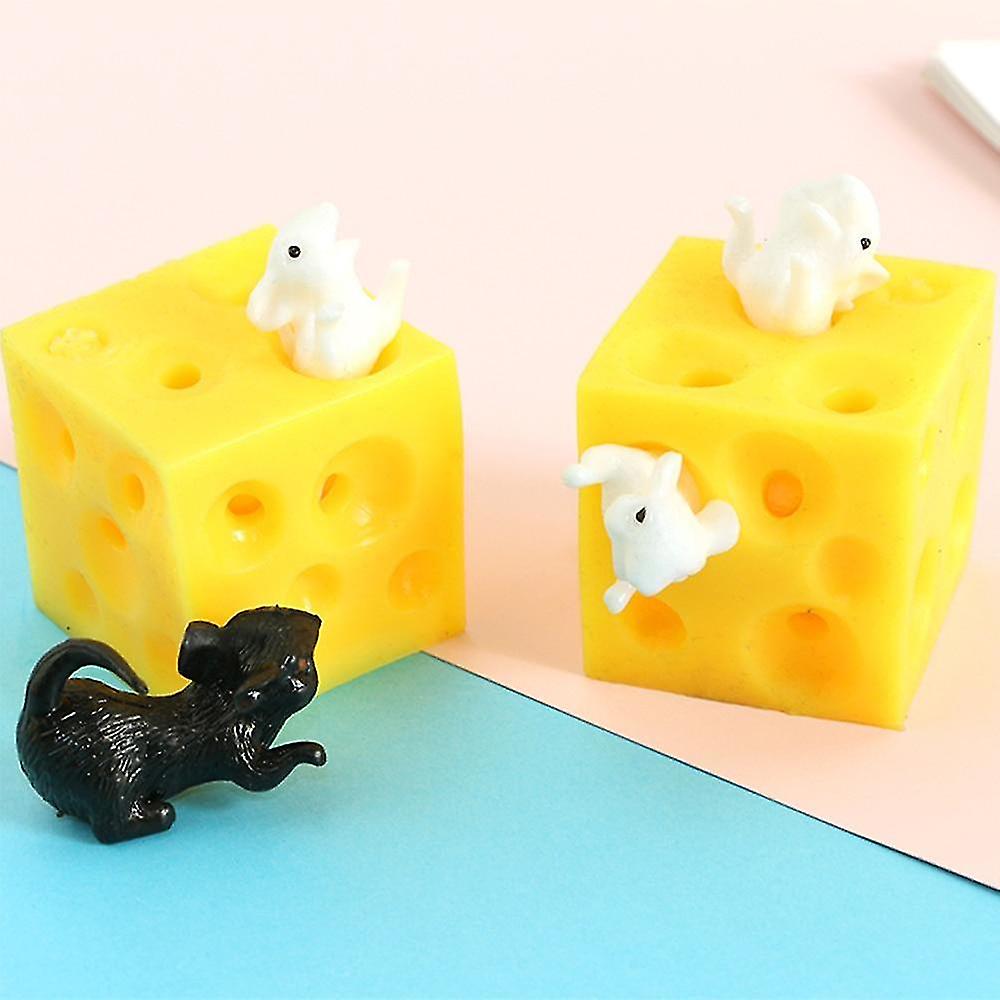 Foto 5 | Figuras Aplastables De Ratón Y Queso De Juguete Para Descompresión - Venta Internacional.