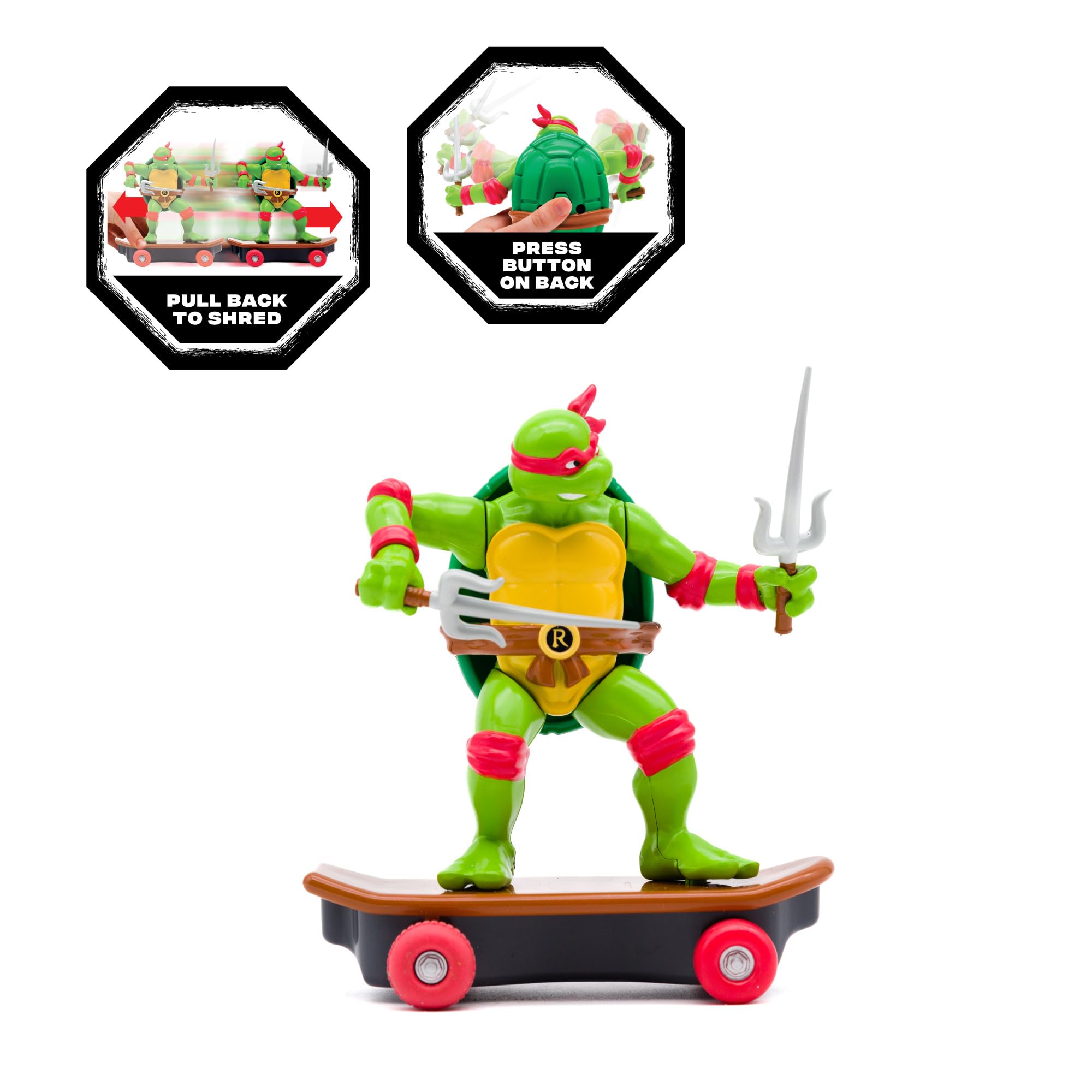 Foto 2 | Figura De Acción Teenage Mutant Ninja Turtles Raphael De 5 Pulgadas - Venta Internacional.