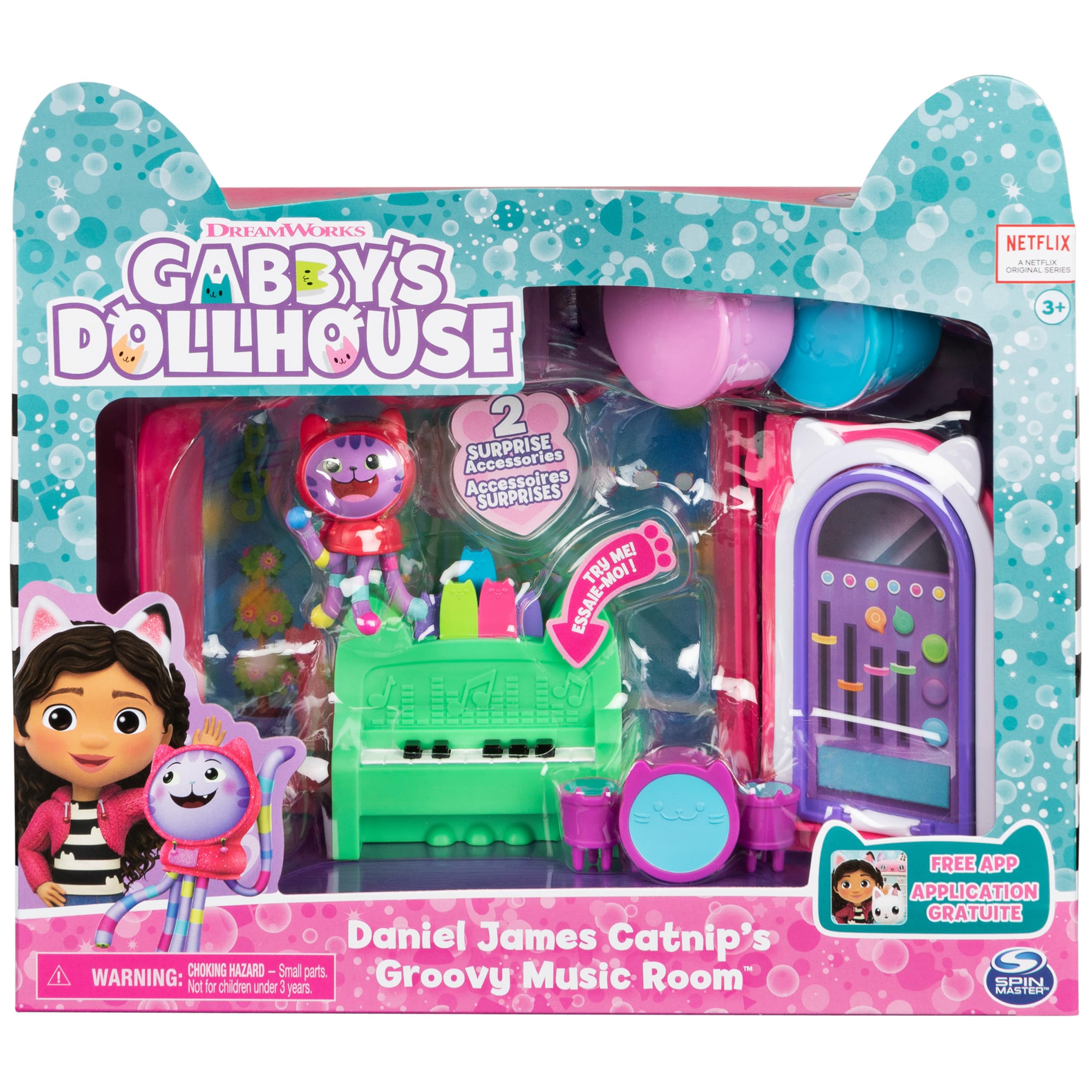 Foto 3 pulgar | Toy Gabby's Dollhouse Groovy Music Room Con Daniel James Catnip - Venta Internacional.