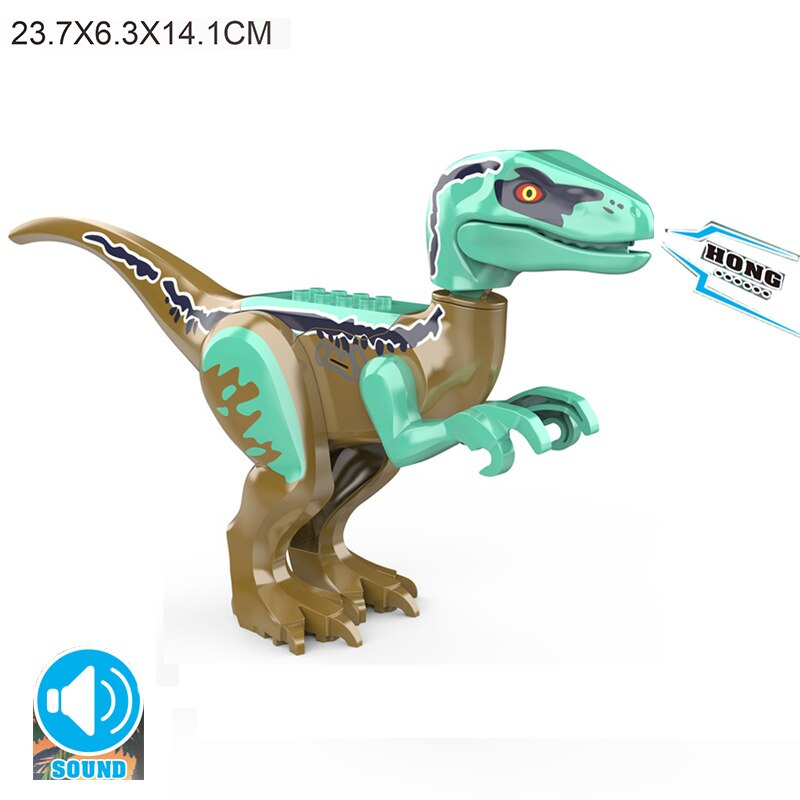 Foto 1 | Figuras De Dinosaurios Building Block Jurassic World Raptor Mini 2 - Venta Internacional.