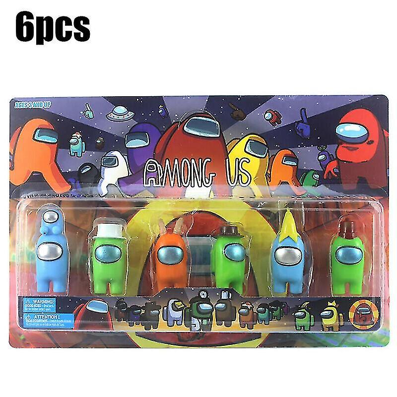 Foto 2 pulgar | Juego De Plástico Action Figures Among Us Para Niños, 6 Unidades - Venta Internacional.