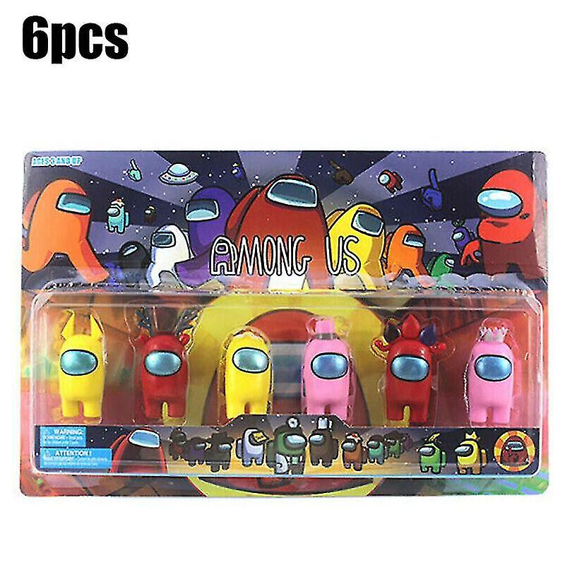 Foto 3 pulgar | Juego De Plástico Action Figures Among Us Para Niños, 6 Unidades - Venta Internacional.