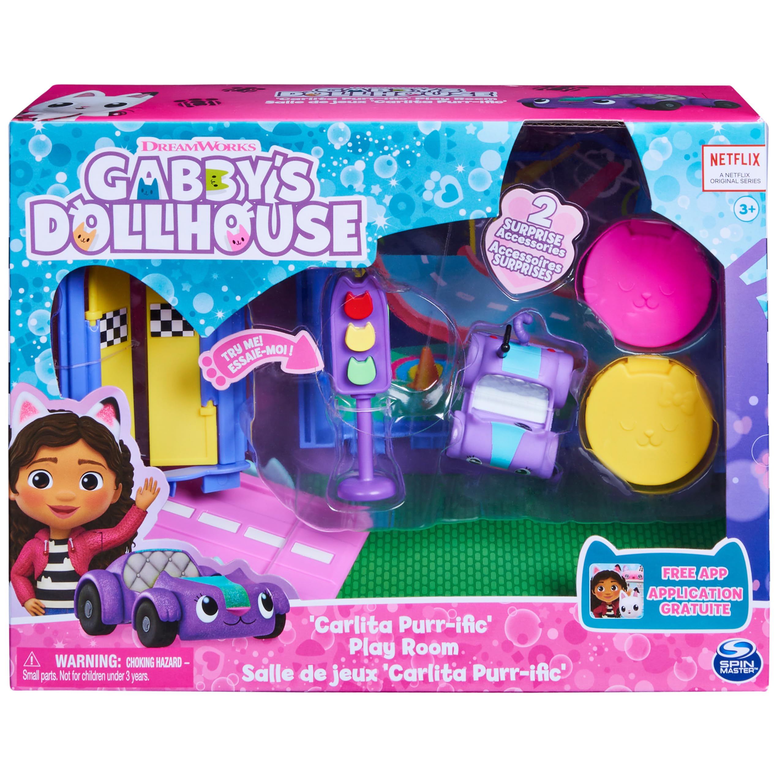 Foto 3 pulgar | Sala De Juegos Carlita Purr-ific De Toy Gabby's Dollhouse Con Coche Para Mayores De 3 - Venta Internacional.