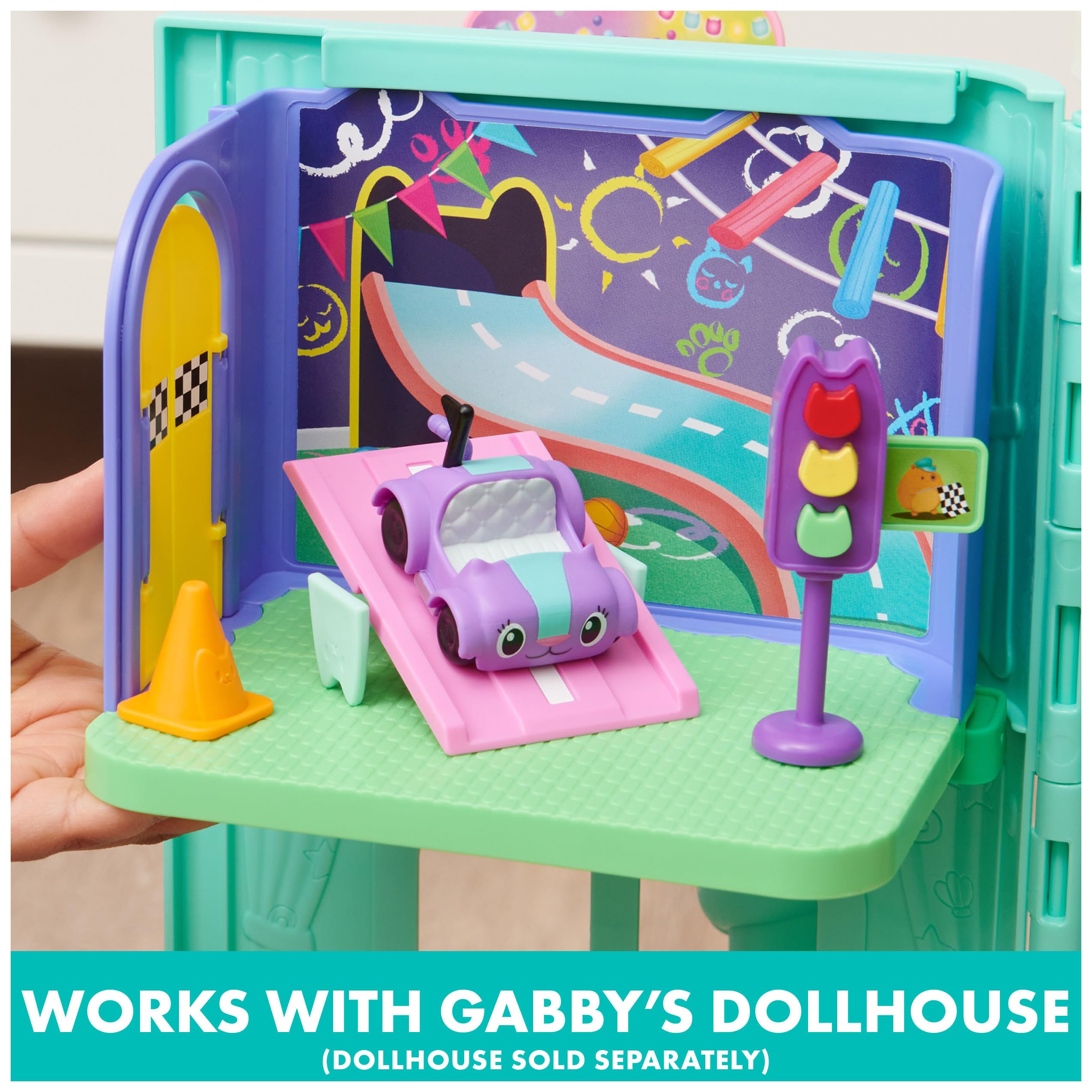 Foto 5 pulgar | Sala De Juegos Carlita Purr-ific De Toy Gabby's Dollhouse Con Coche Para Mayores De 3 - Venta Internacional.