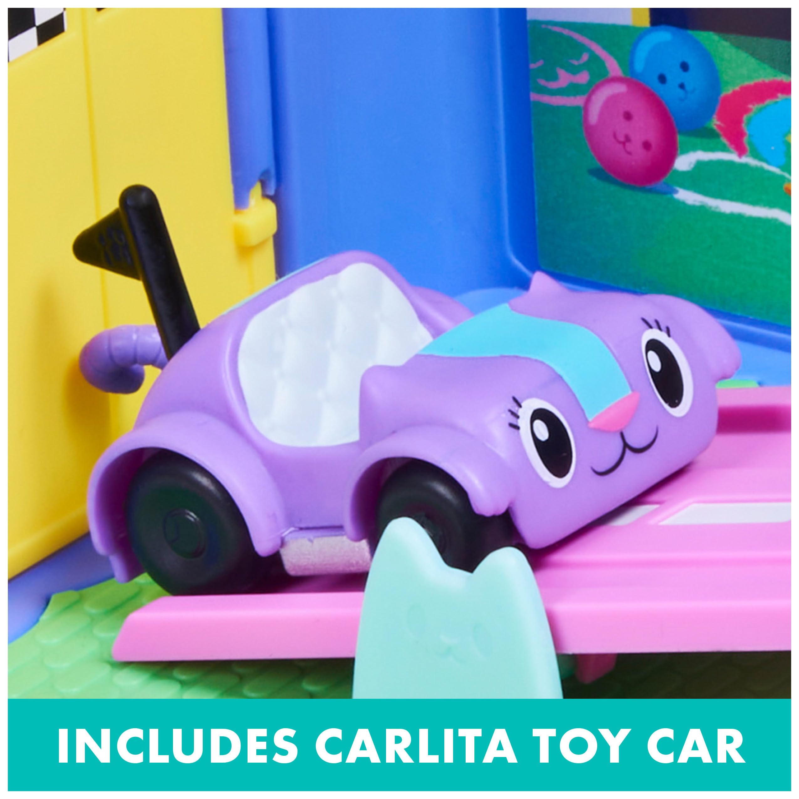 Foto 6 pulgar | Sala De Juegos Carlita Purr-ific De Toy Gabby's Dollhouse Con Coche Para Mayores De 3 - Venta Internacional.