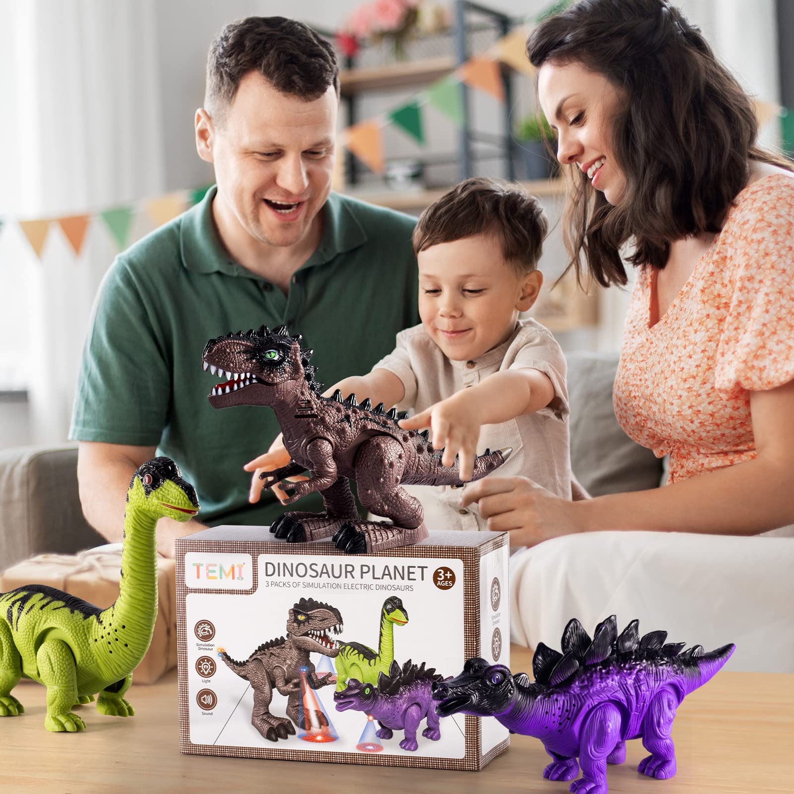 Foto 8 pulgar | Dinosaur Toys Temi Electric Walking, Paquete De 3 Unidades Para Niños De 2 A 5 Años - Venta Internacional.