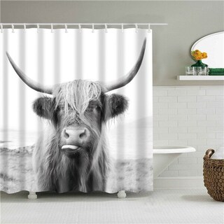 Foto 1 | Cortinas De Baño Lsqdvq Con Dibujos Animados De Animales, Gatos, Elefantes Y Ciervos - Venta Internacional.