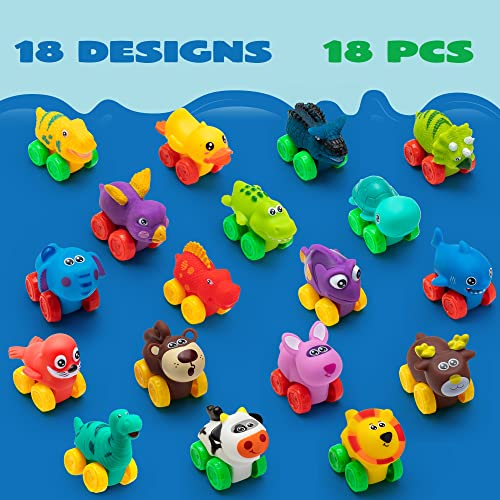 Foto 3 pulgar | Juego De Coches De Juguete Joyin Animal Rubber, 18 Piezas, Para Niños Y Niñas - Venta Internacional.