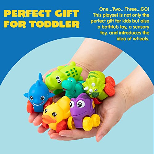 Foto 7 pulgar | Juego De Coches De Juguete Joyin Animal Rubber, 18 Piezas, Para Niños Y Niñas - Venta Internacional.