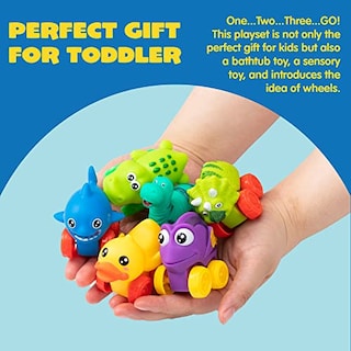 Foto 6 | Juego De Coches De Juguete Joyin Animal Rubber, 18 Piezas, Para Niños Y Niñas - Venta Internacional.