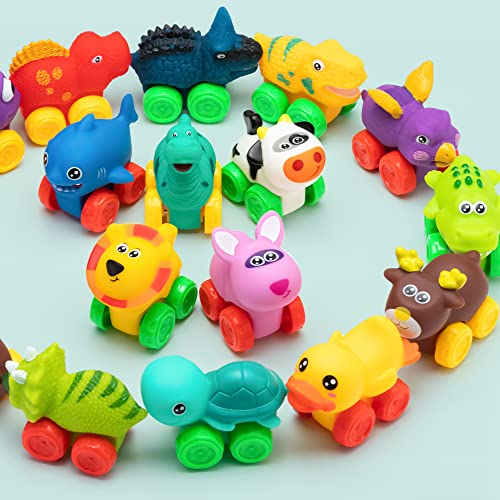 Foto 8 pulgar | Juego De Coches De Juguete Joyin Animal Rubber, 18 Piezas, Para Niños Y Niñas - Venta Internacional.