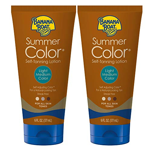 Loción autobronceadora Banana Boat Summer tono claro/medio 6oz - Pack Doble