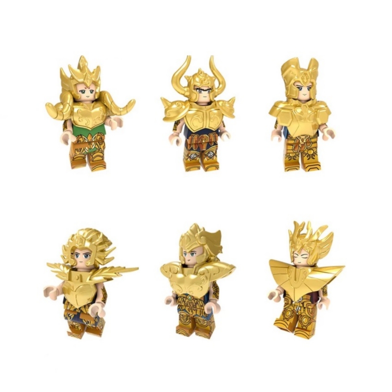 Figuras de Construcción Zodiac Knights Dorado 6 Unidades Compatibles con Lego - Venta Internacional
