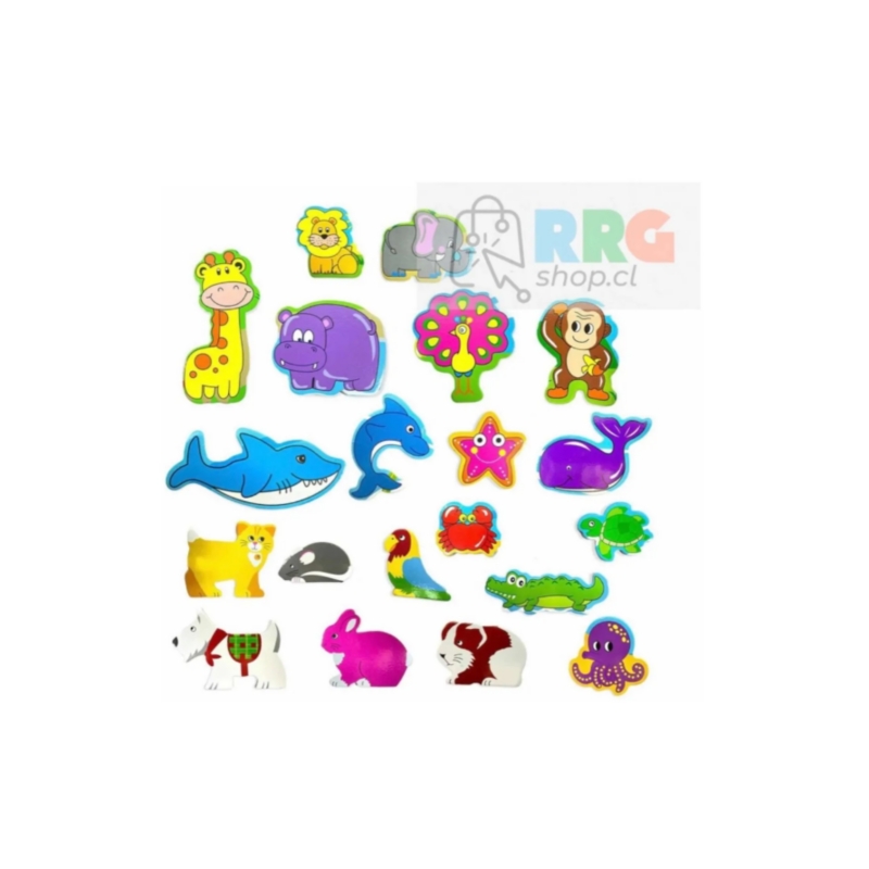 Foto 5 pulgar | Set Magnético De Figuras Imanix Para Niños Con 20 Piezas De Animales - Venta Internacional.