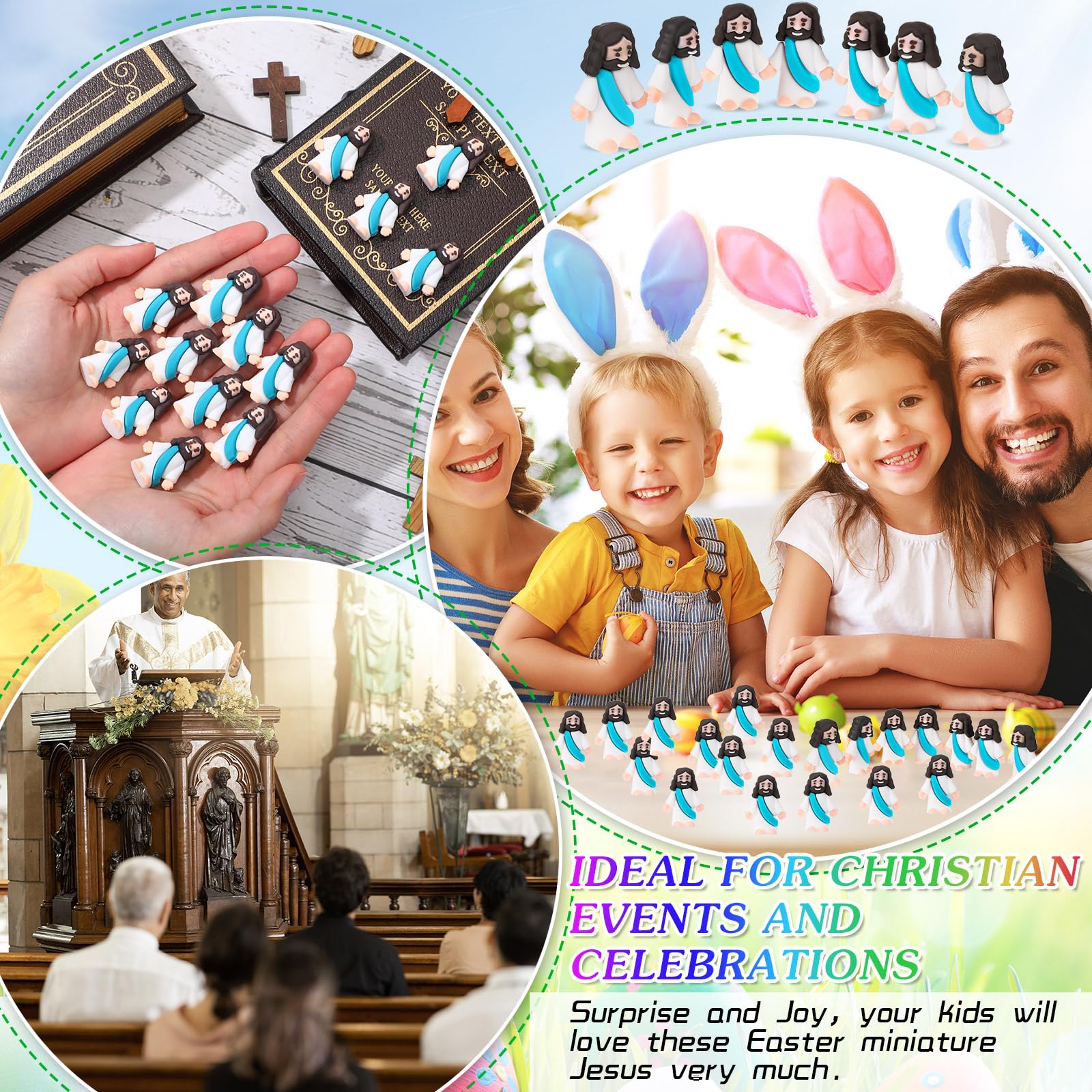 Foto 5 pulgar | Minifigurita De Goma De Jesús Sumind, 50 Unidades, Obsequios Para Fiestas De Pascua - Venta Internacional.