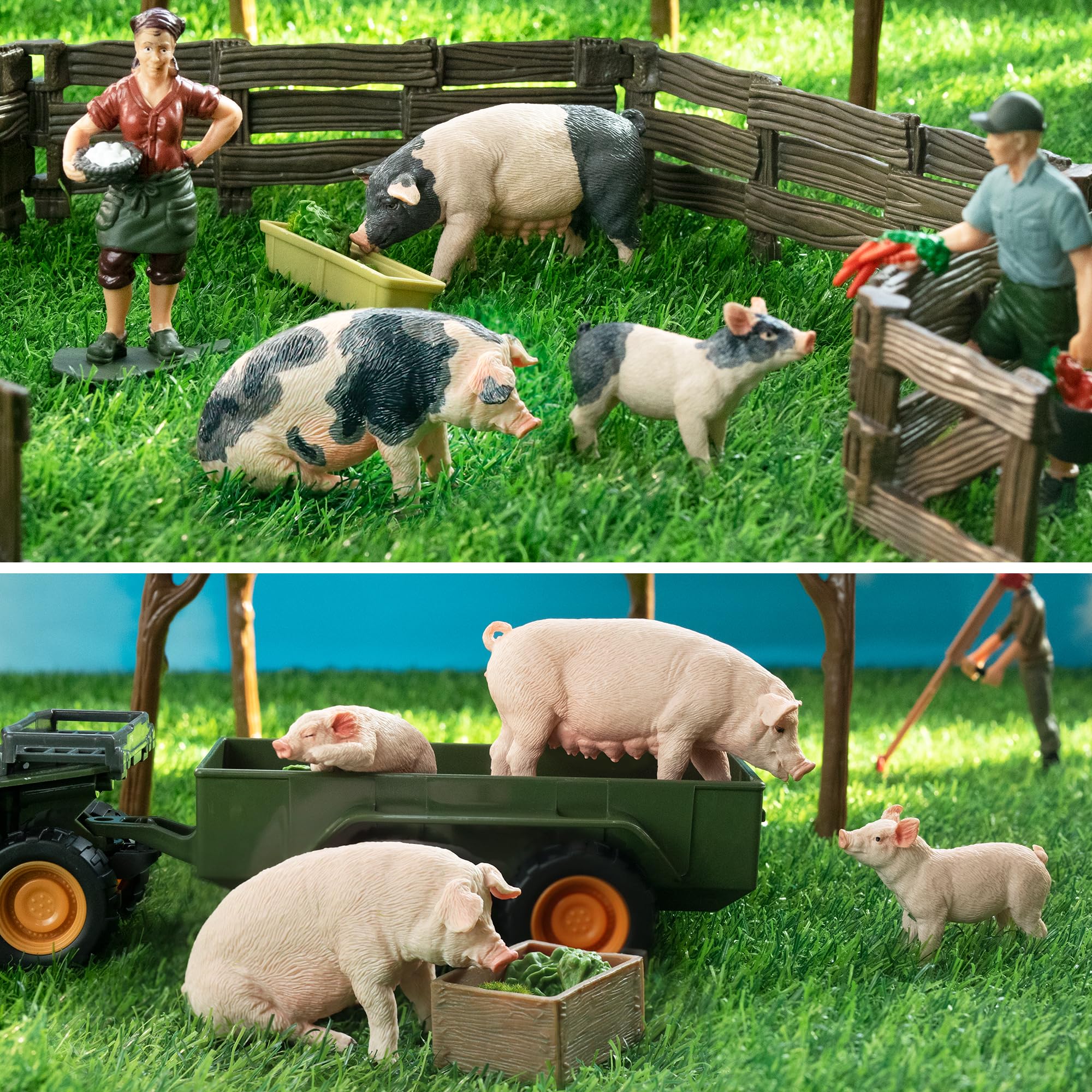 Foto 2 | Juego De Figuras Toymany Pig Farm Animal, 8 Piezas, Para Niños Pequeños - Venta Internacional.