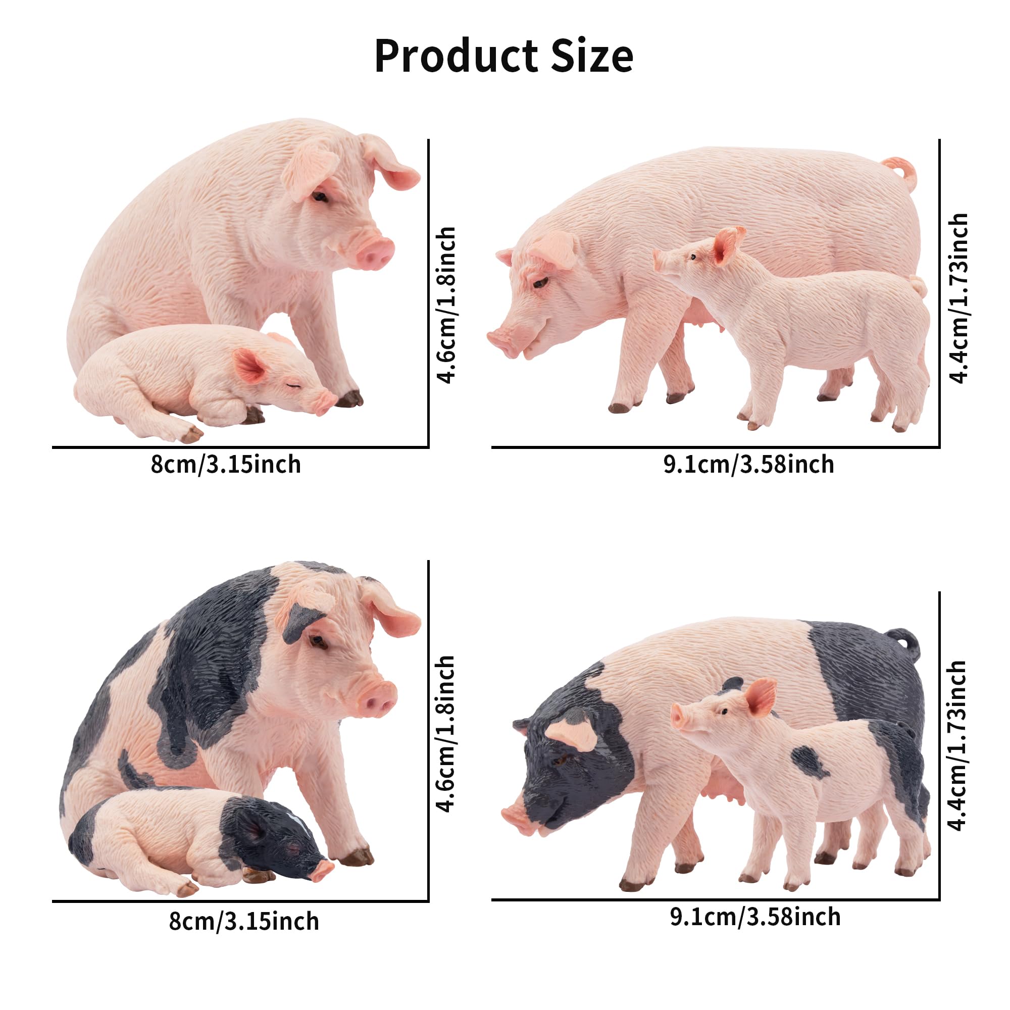 Foto 6 pulgar | Juego De Figuras Toymany Pig Farm Animal, 8 Piezas, Para Niños Pequeños - Venta Internacional.