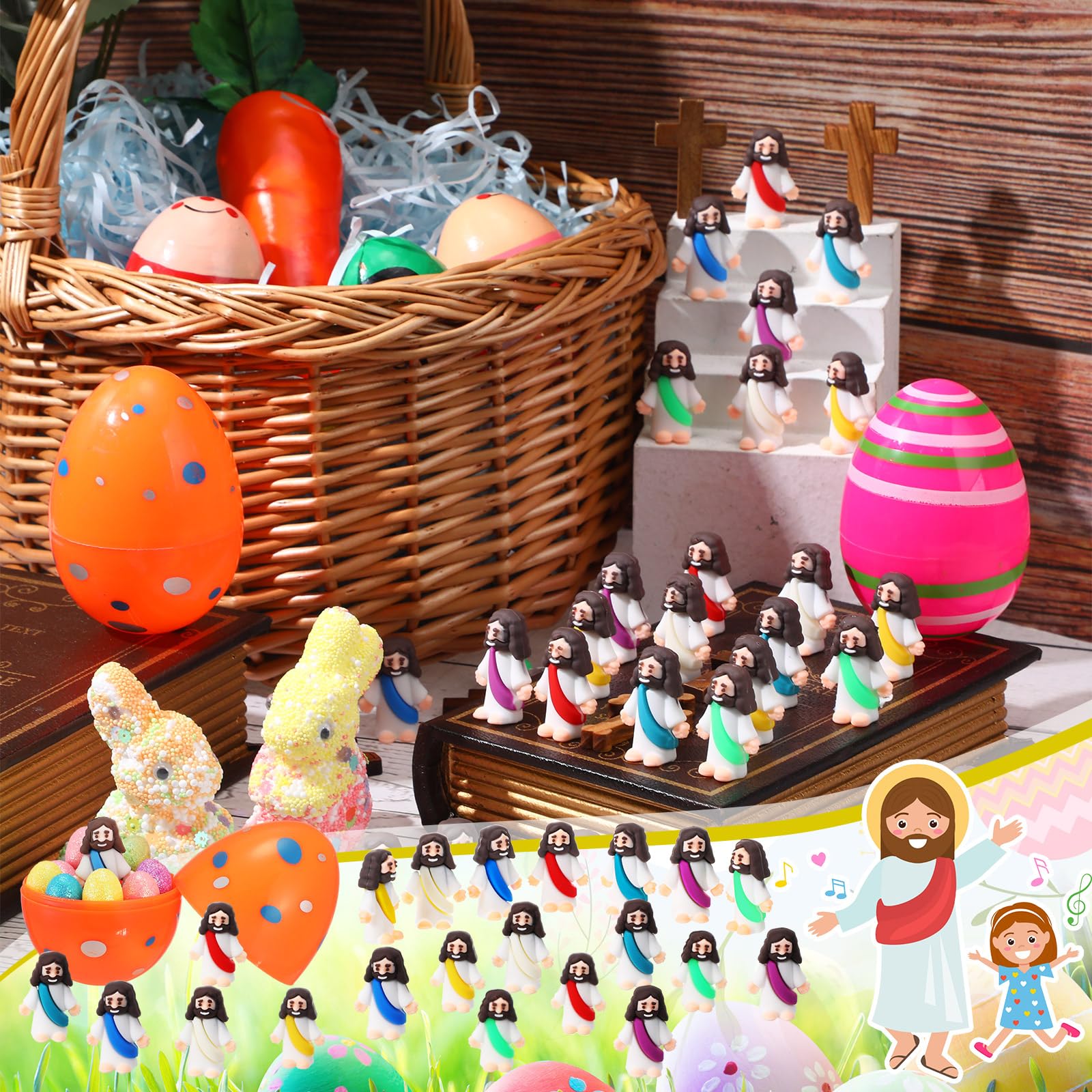 Foto 4 pulgar | Minifigurita De Goma De Jesús Sumind, 50 Unidades, Obsequios Para Fiestas De Pascua - Venta Internacional.