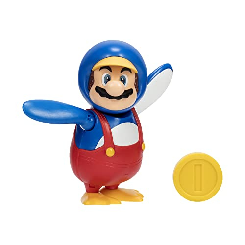 Figura De Acción Super Mario Penguin Mario Con Coin Wave 26 - Venta Internacional.