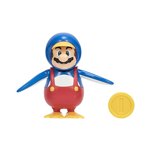Foto 3 pulgar | Figura De Acción Super Mario Penguin Mario Con Coin Wave 26 - Venta Internacional.