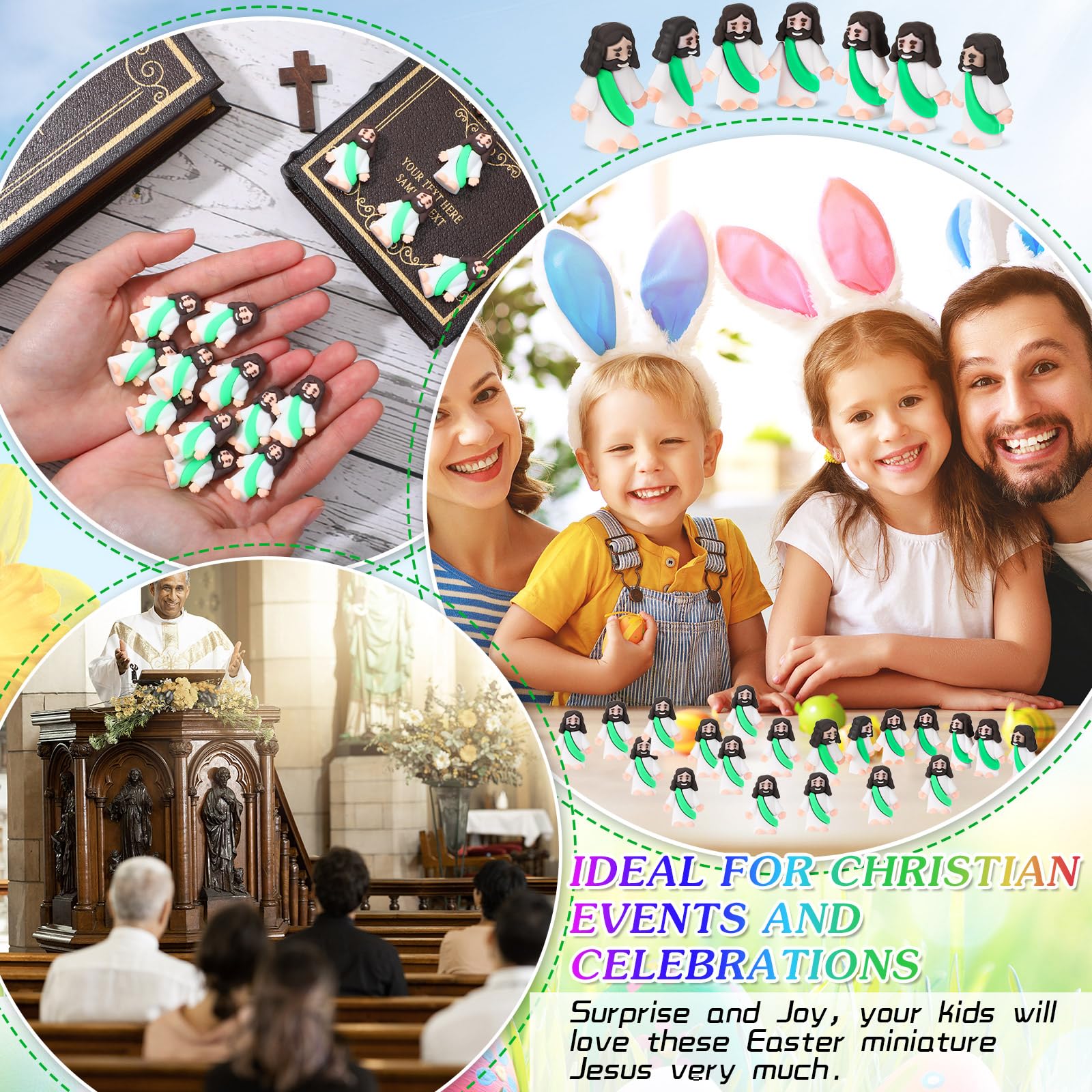 Foto 5 pulgar | Minifigurita De Goma De Jesús Sumind, 50 Unidades, Obsequios Para Fiestas De Pascua - Venta Internacional.