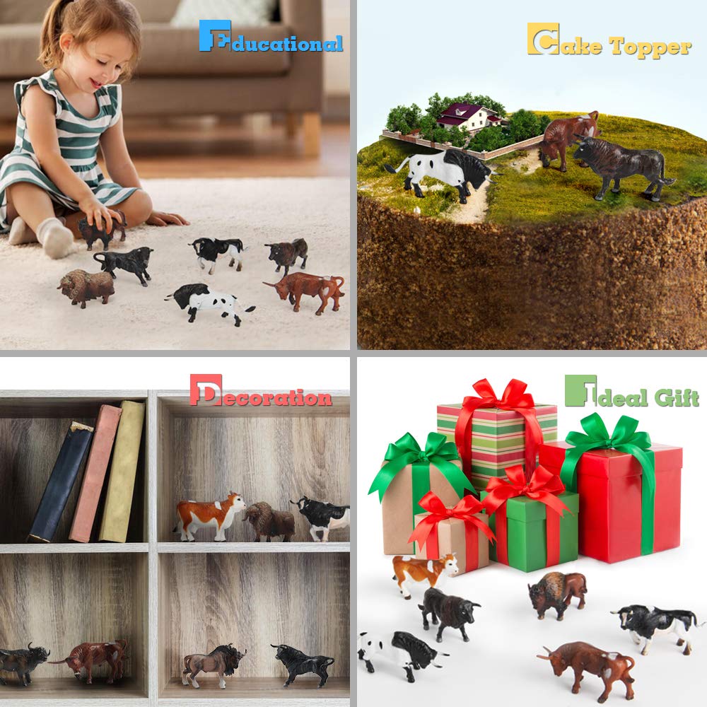 Foto 7 pulgar | Set De Minifiguritas De Animales De Vaca Tudou De Farm Toy, 12 Unidades Para Niños A Partir De 3 Años - Venta Inte