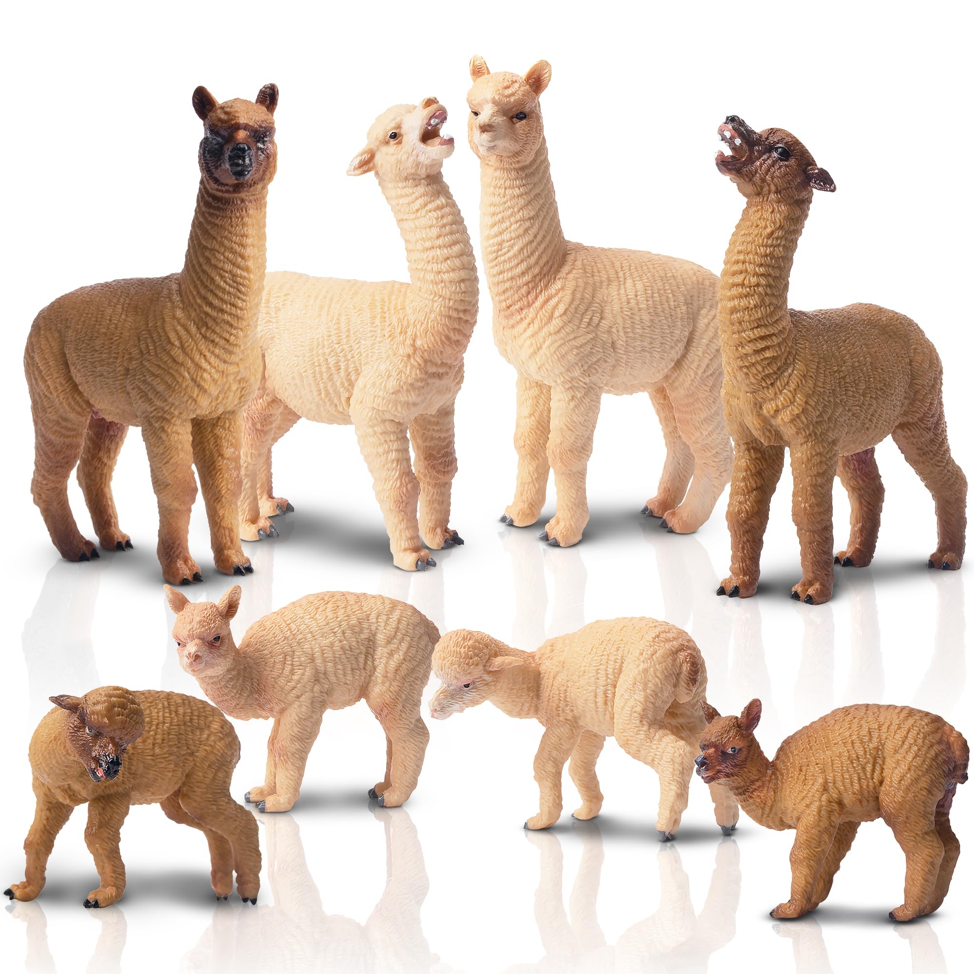 Foto 2 pulgar | Figuras De Alpaca Toymany, De Plástico Realista, 8 Unidades, Para Niños - Venta Internacional.