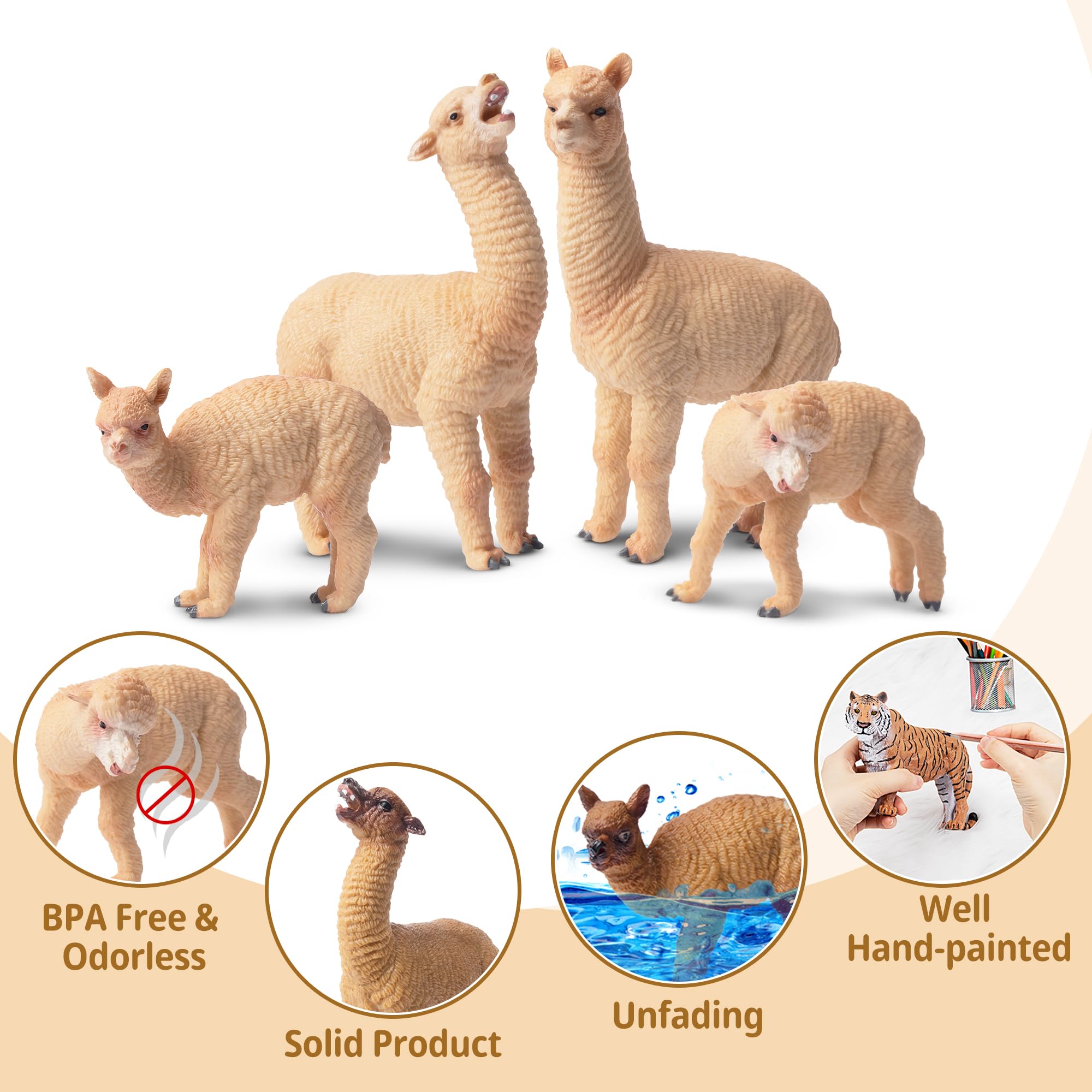 Foto 3 pulgar | Figuras De Alpaca Toymany, De Plástico Realista, 8 Unidades, Para Niños - Venta Internacional.