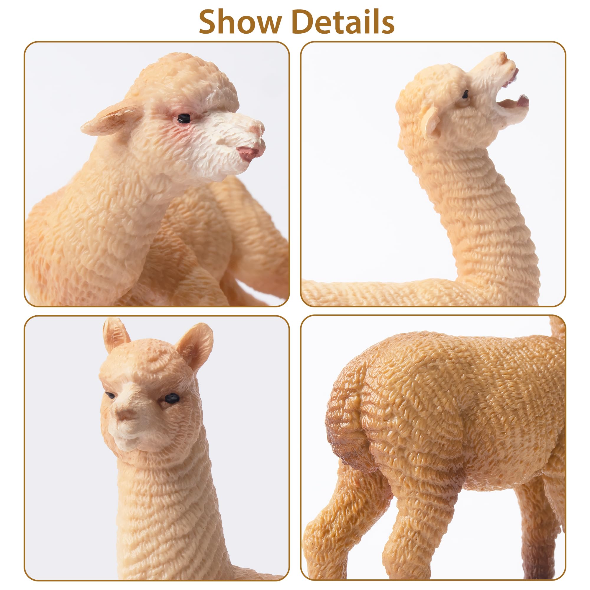 Foto 4 pulgar | Figuras De Alpaca Toymany, De Plástico Realista, 8 Unidades, Para Niños - Venta Internacional.