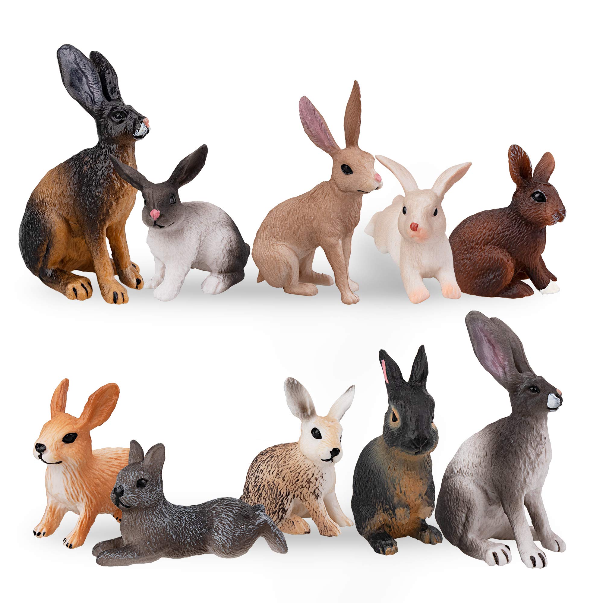 Figuras Toymany Con Forma De Conejo De Pascua Y Animales De Granja, 10 Unidades - Venta Internacional.