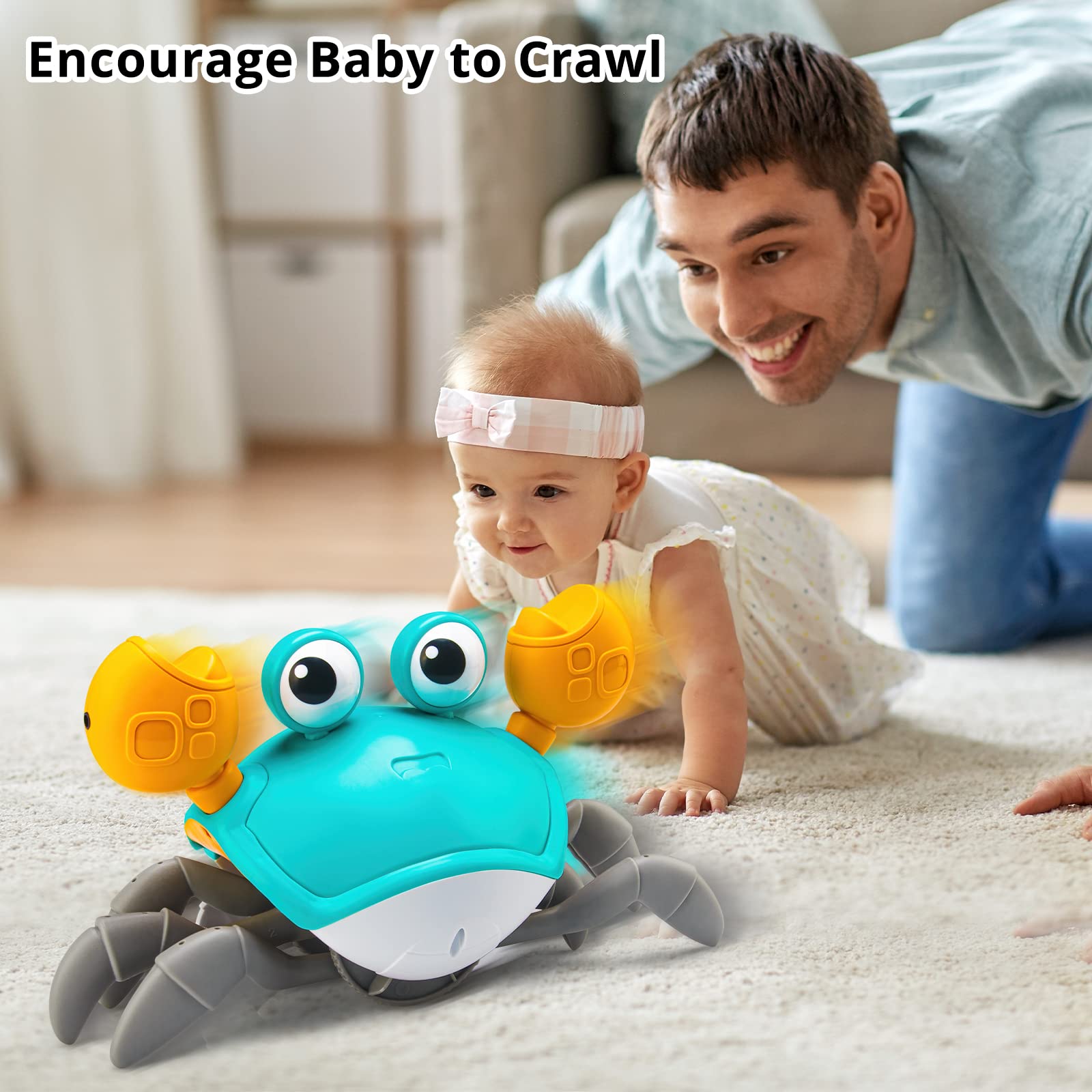 Foto 5 pulgar | Juguete Crawling Baby Crawling Crab Aprilwolf Escaping Con Control De Música - Venta Internacional.