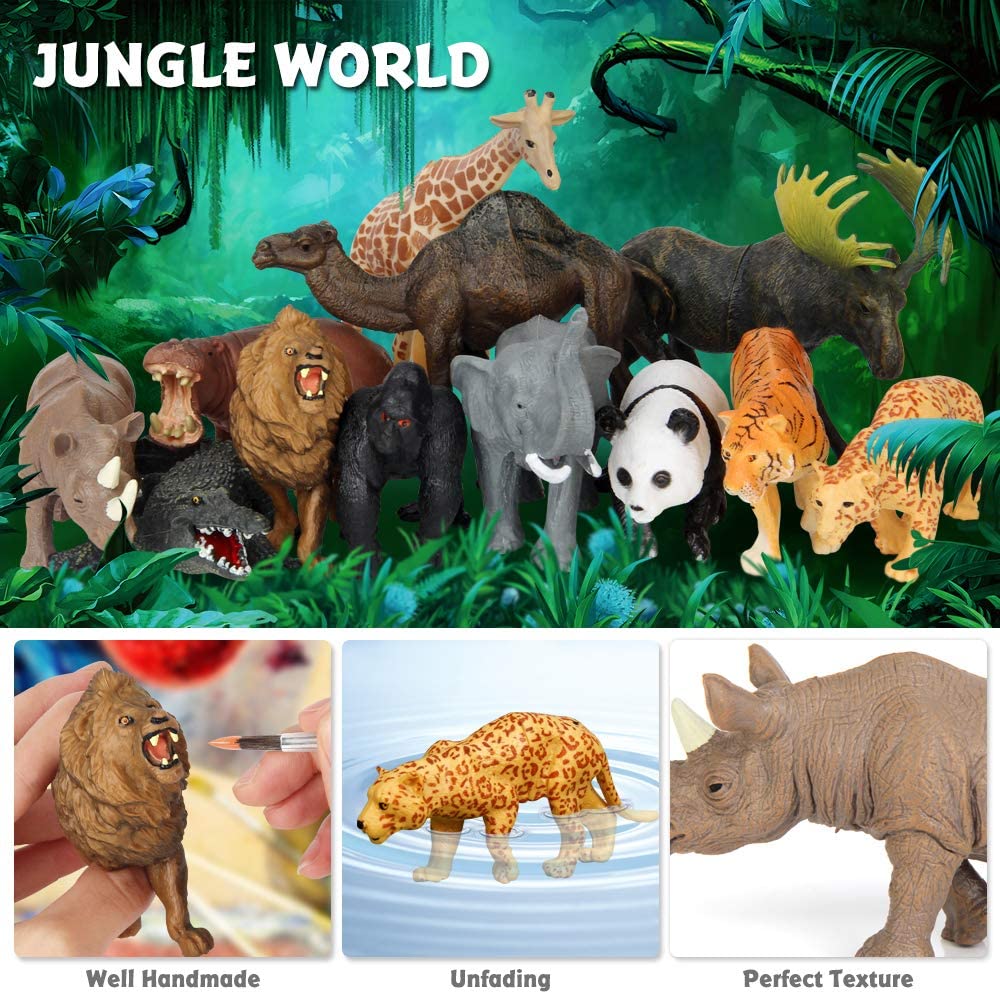 Foto 5 pulgar | Figuras De Animales Toy Safari Mini Tudou, 12 Unidades Con Caja De Almacenamiento - Venta Internacional.