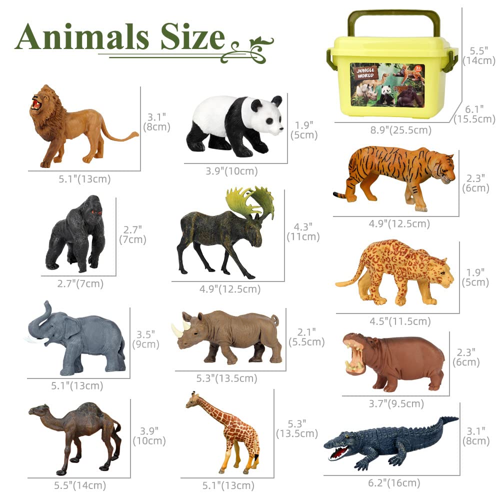 Foto 5 | Figuras De Animales Toy Safari Mini Tudou, 12 Unidades Con Caja De Almacenamiento - Venta Internacional.