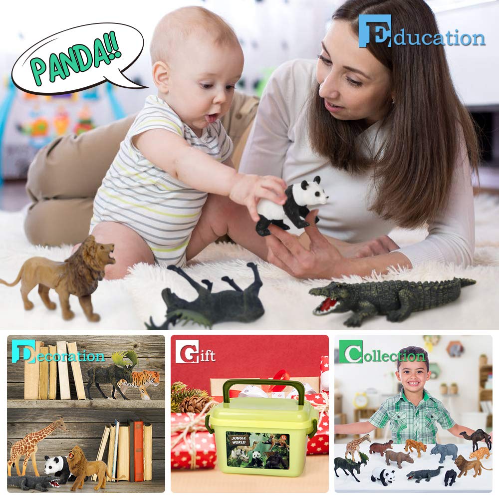 Foto 6 | Figuras De Animales Toy Safari Mini Tudou, 12 Unidades Con Caja De Almacenamiento - Venta Internacional.