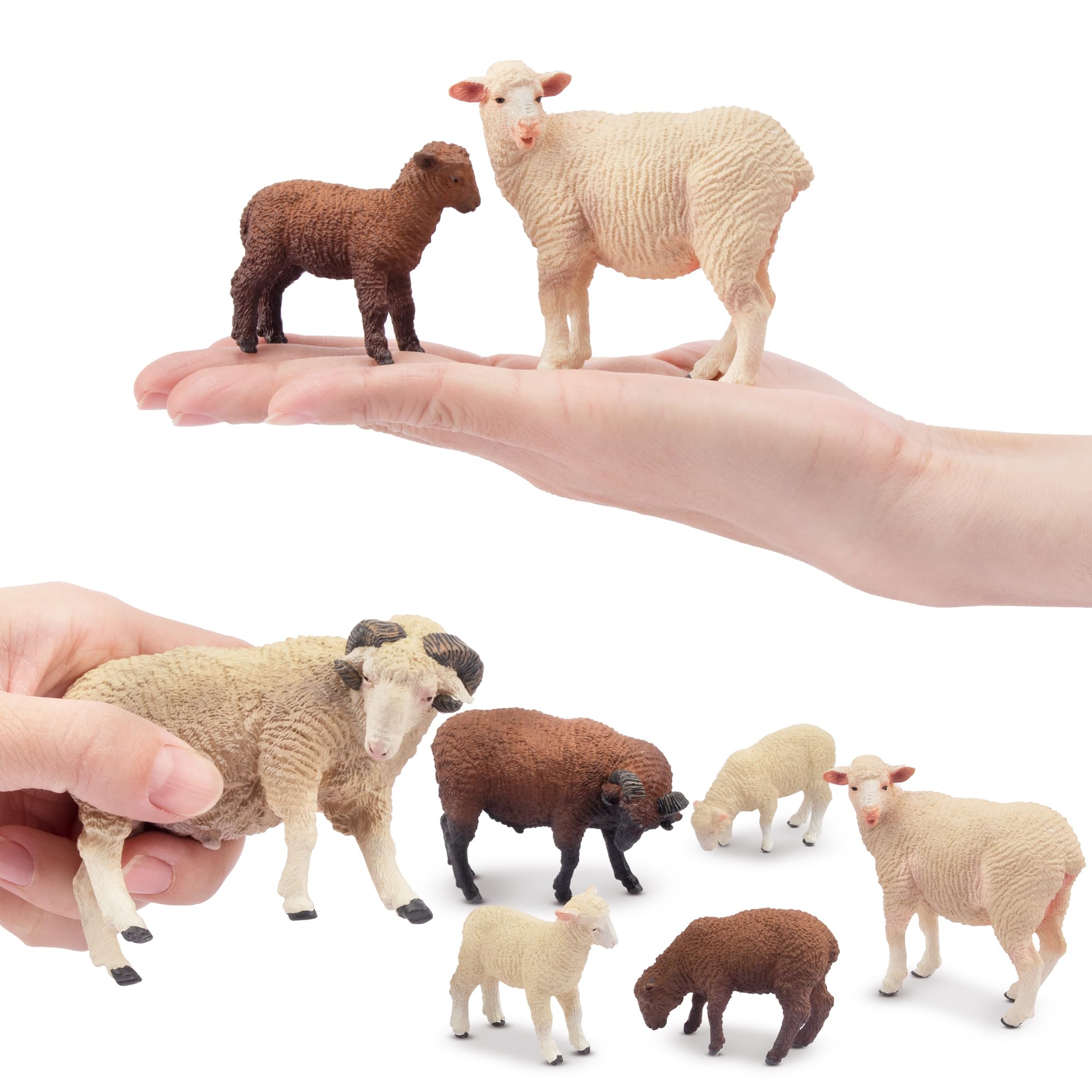 Foto 4 pulgar | Figura De Juguete Toymany Merino Sheep Farm Animal Para Niños - Venta Internacional.