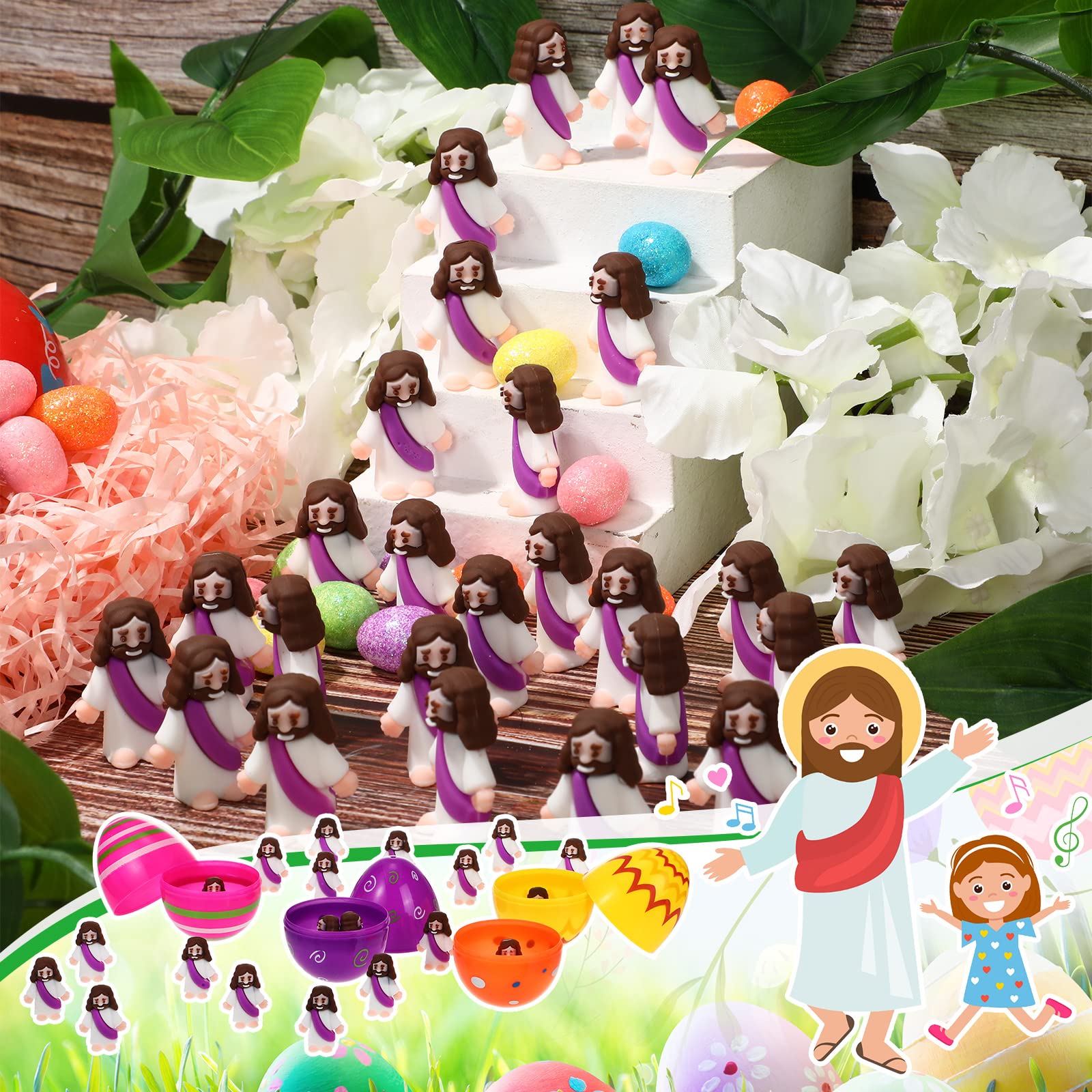 Foto 5 | Minifigurita De Goma De Jesús Sumind, 50 Unidades, Obsequios Para Fiestas De Pascua - Venta Internacional.