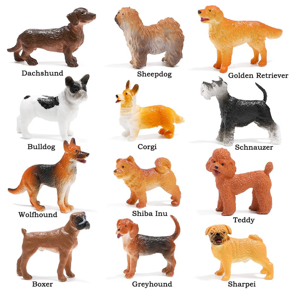 Foto 2 | Set De Juego Dog Figures Mini Tudou Con Caseta Para Perros, 12 Piezas - Venta Internacional.