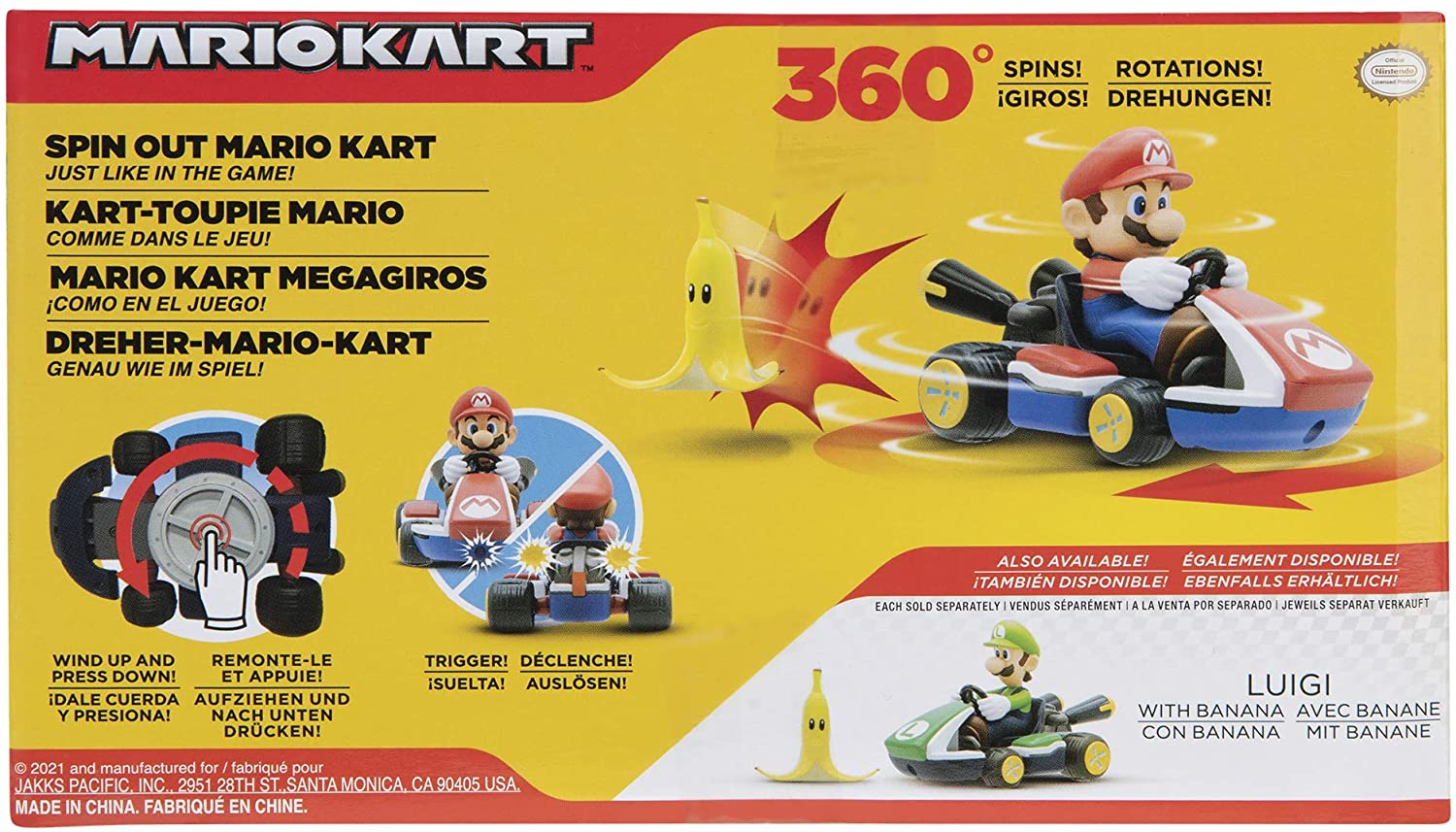 Foto 8 pulgar | Vehículo De Juguete Super Mario Spin Out 2.5 Mariokart - Mario Racer - Venta Internacional.
