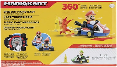 Foto 7 | Vehículo De Juguete Super Mario Spin Out 2.5 Mariokart - Mario Racer - Venta Internacional.