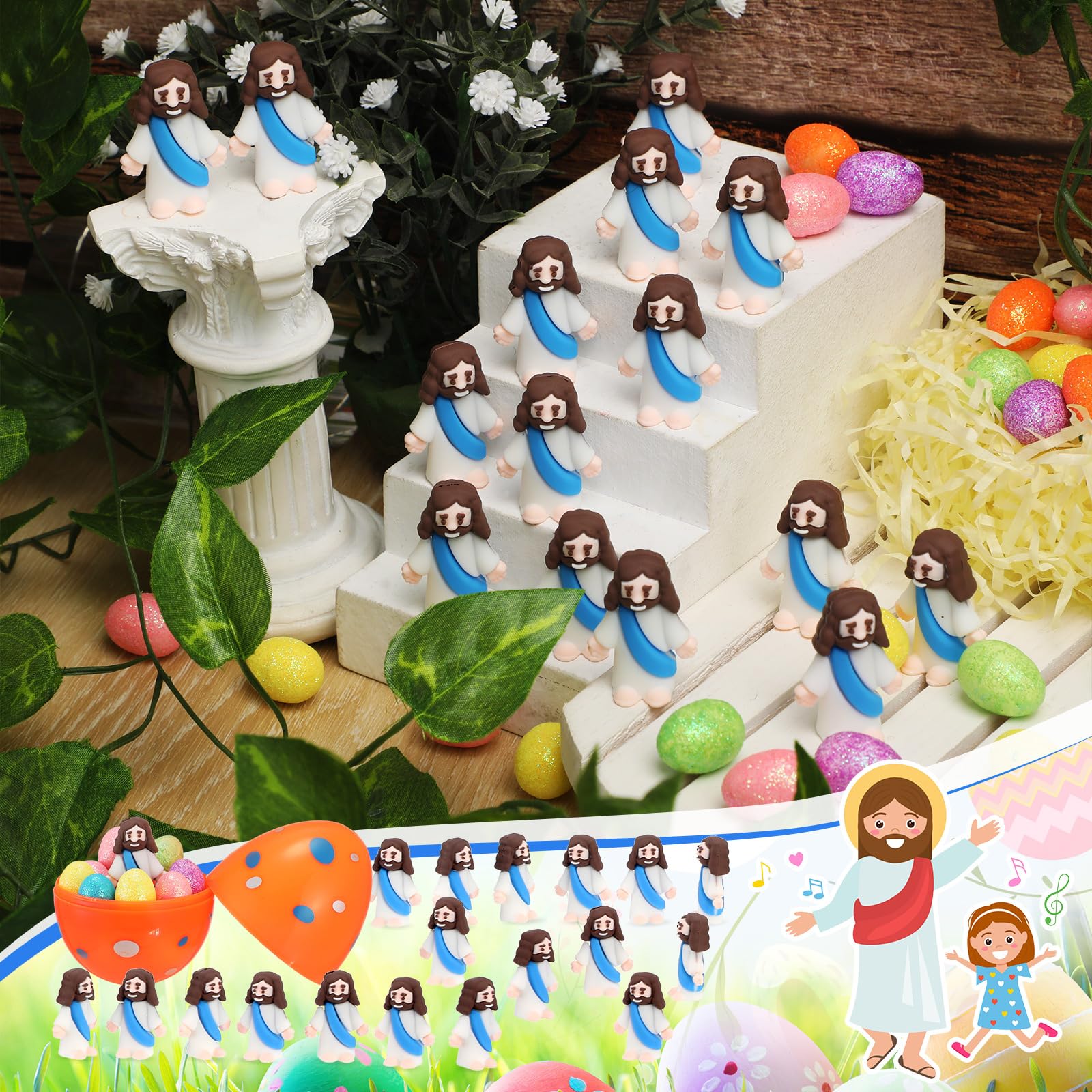 Foto 4 pulgar | Minifigurita De Goma De Jesús Sumind, 50 Unidades, Obsequios Para Fiestas De Pascua - Venta Internacional.