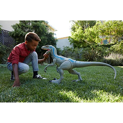 Foto 3 pulgar | Figura De Acción Jurassic World Toys Velociraptor Azul 45 Cm - Venta Internacional.