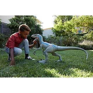 Foto 2 | Figura De Acción Jurassic World Toys Velociraptor Azul 45 Cm - Venta Internacional.
