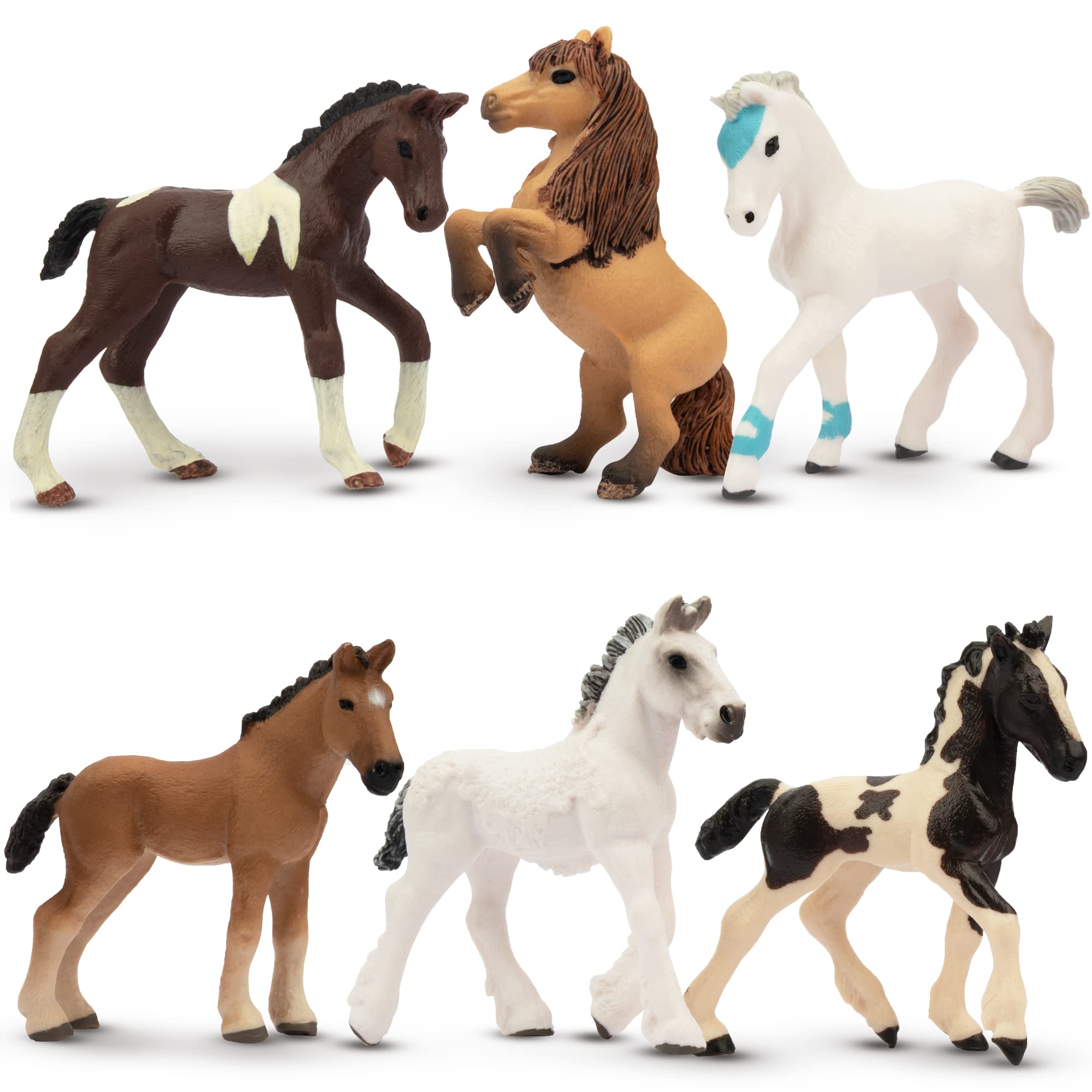 Foto 1 | Juego De Muñecos De Animales Toymany Horse, 3-4 Pulgadas, 6 Unidades Para Niños - Venta Internacional.