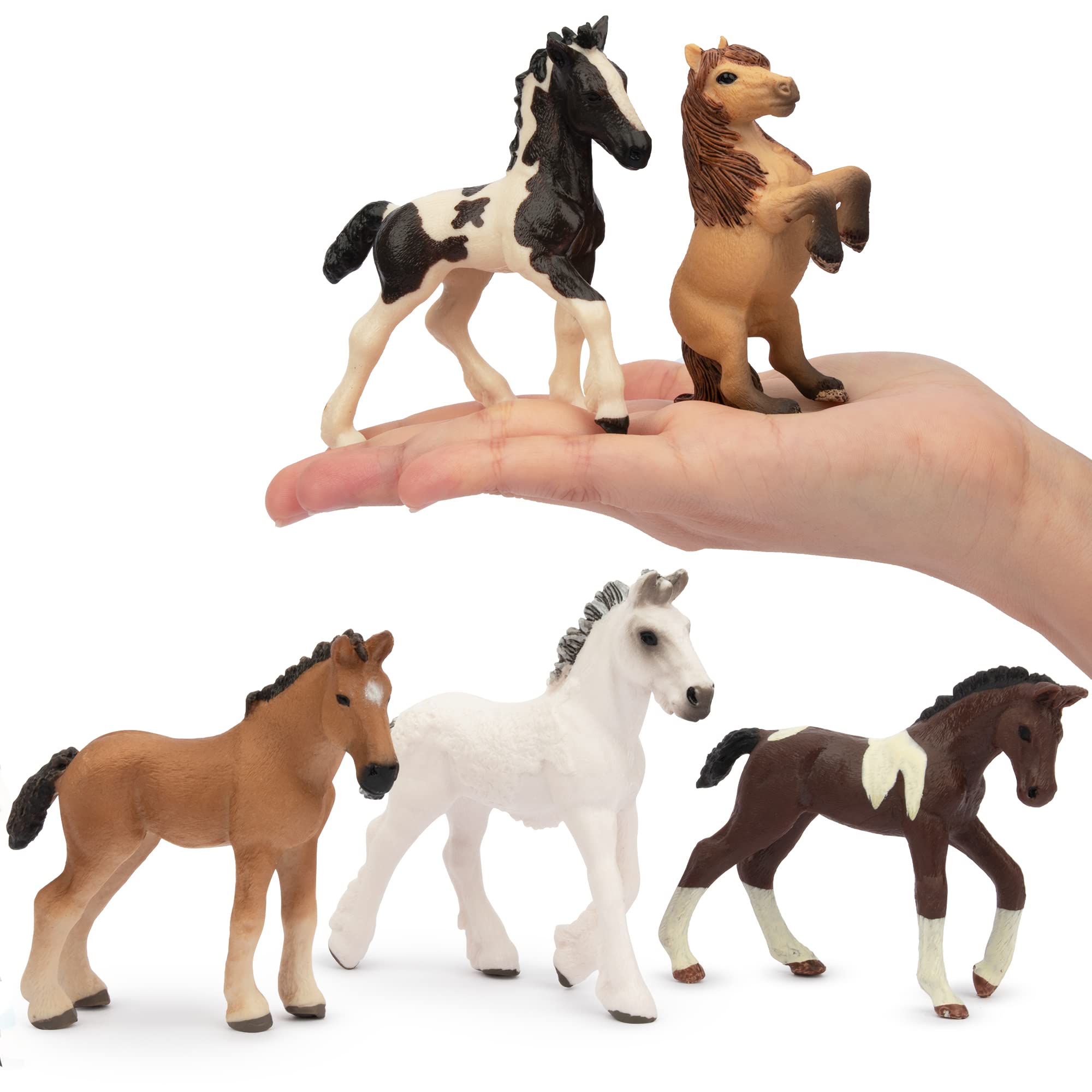 Foto 4 pulgar | Juego De Muñecos De Animales Toymany Horse, 3-4 Pulgadas, 6 Unidades Para Niños - Venta Internacional.