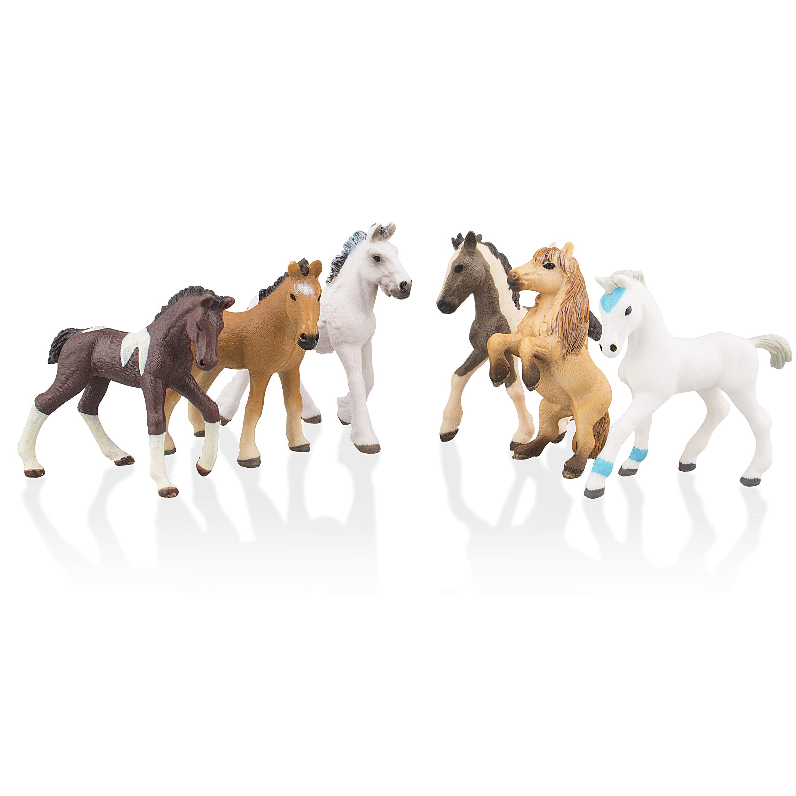 Foto 6 | Juego De Muñecos De Animales Toymany Horse, 3-4 Pulgadas, 6 Unidades Para Niños - Venta Internacional.