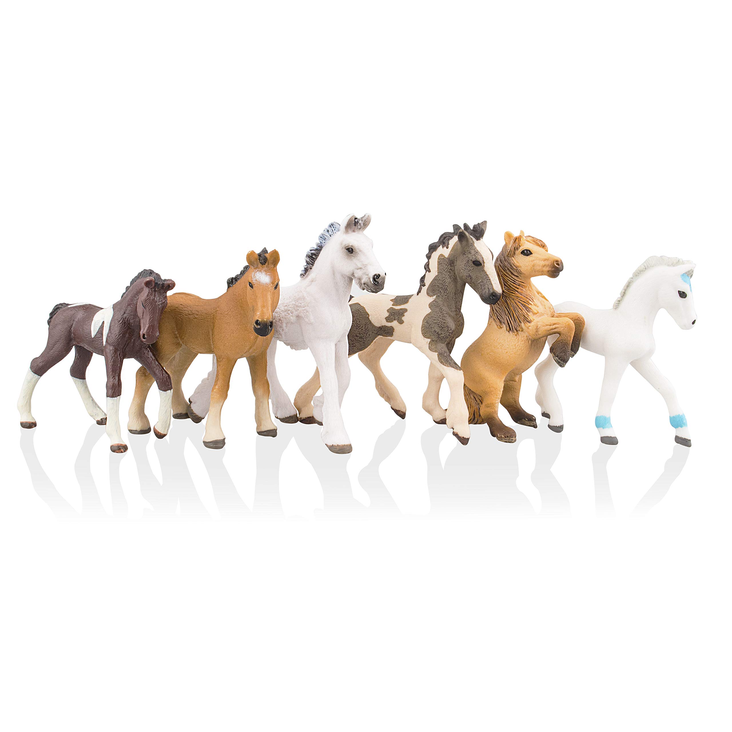 Foto 7 | Juego De Muñecos De Animales Toymany Horse, 3-4 Pulgadas, 6 Unidades Para Niños - Venta Internacional.