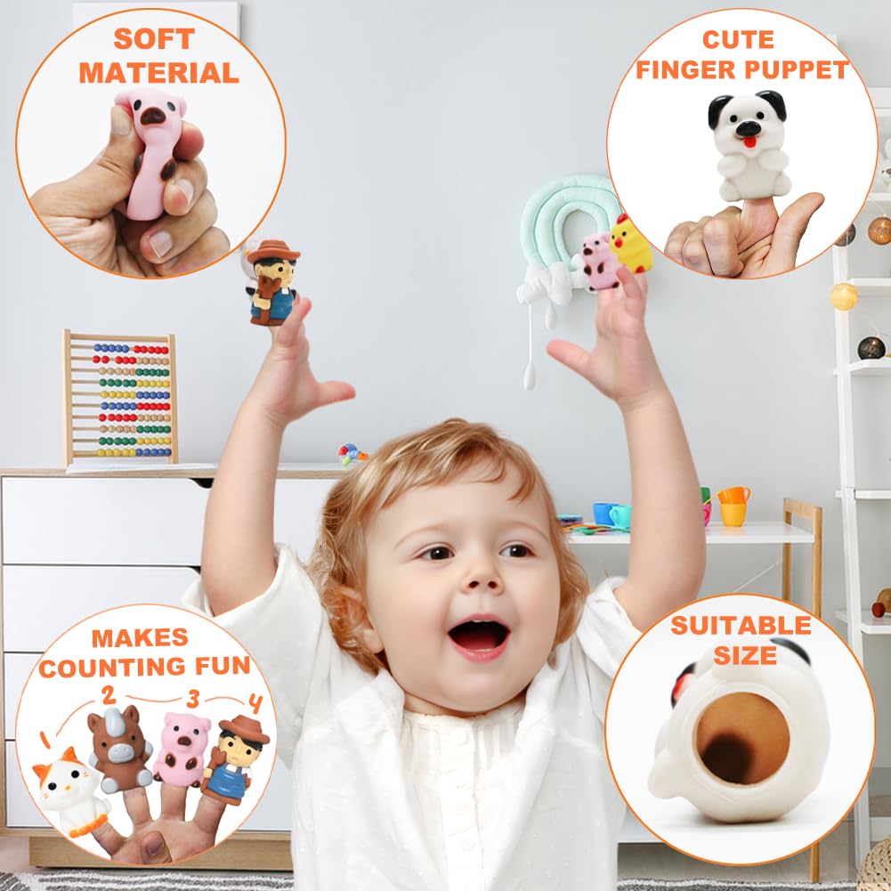 Foto 4 pulgar | Marionetas Toy Farm Animal Finger Puppets Big Red Barn Para 1 A 3 Años - Venta Internacional.