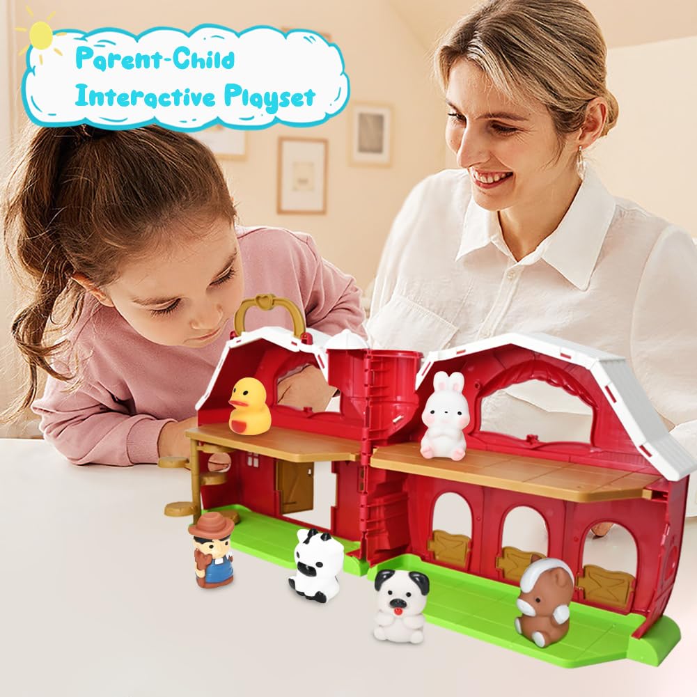 Foto 7 pulgar | Marionetas Toy Farm Animal Finger Puppets Big Red Barn Para 1 A 3 Años - Venta Internacional.
